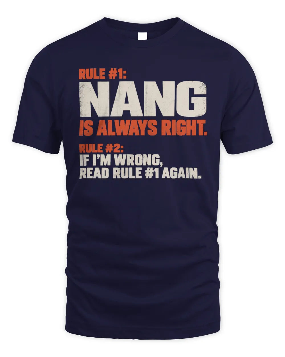 NANG NP1-H006 
Always Right Personalized Name T-Shirt – Funny Custom Name Shirt - Unisex Standard T-Shirt - Navy