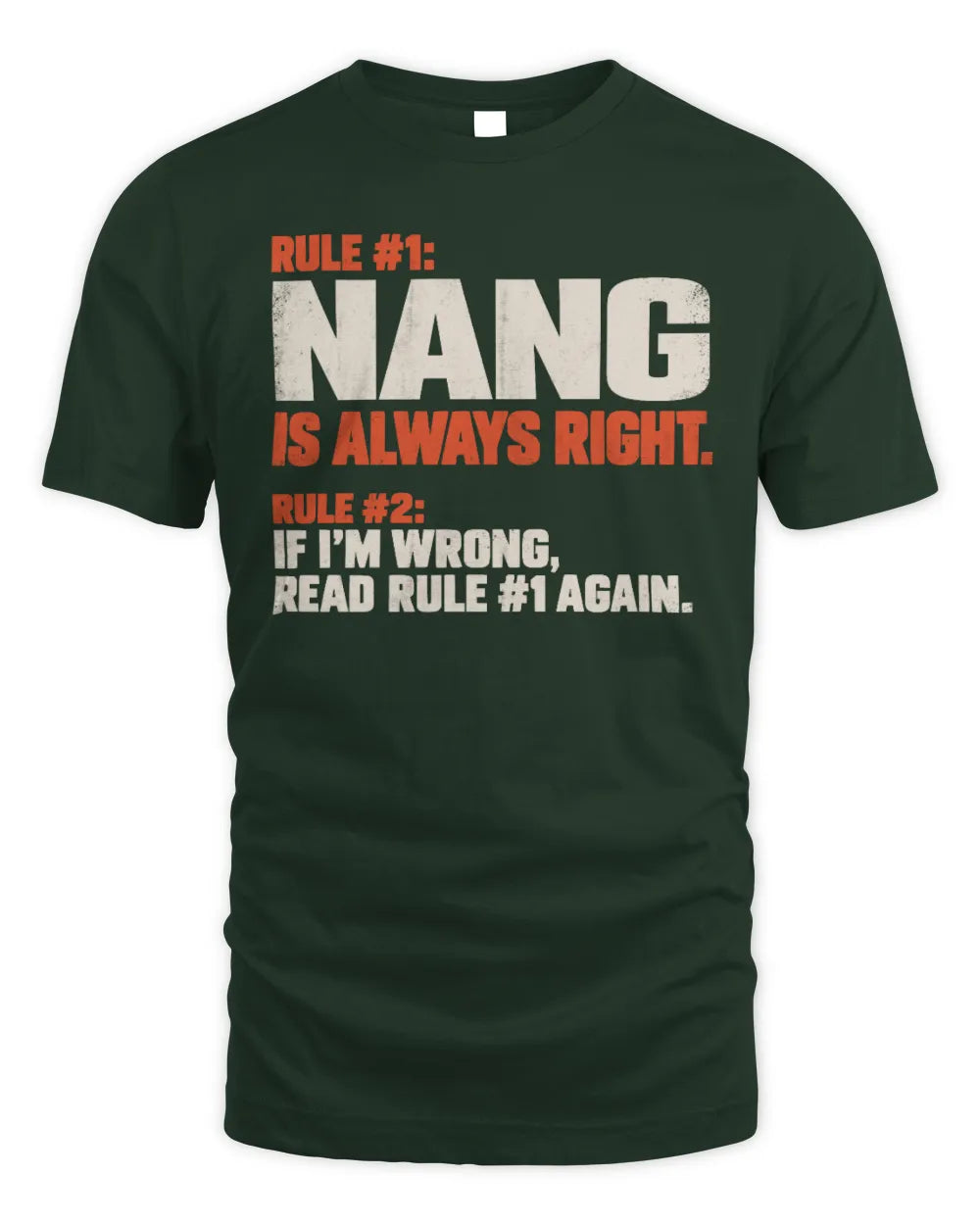 NANG NP1-H006 
Always Right Personalized Name T-Shirt – Funny Custom Name Shirt - Unisex Standard T-Shirt - Forest Green