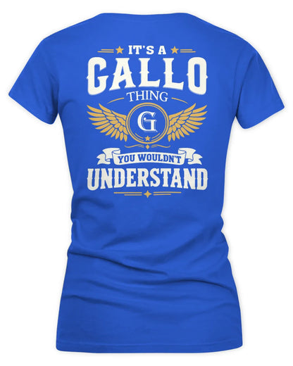 GALLO KT06-M008 It’s a [NAME] Thing – You Wouldn’t Understand | Personalized Vintage T-Shirt - Women's V-Neck T-Shirt - Royal