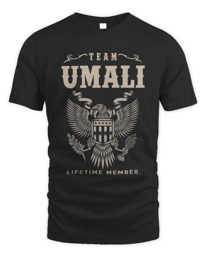 UMALI TP06-K82 – Personalized Classic Style Apparel “Team NAME Lifetime Member” - Unisex Standard T-Shirt - Black
