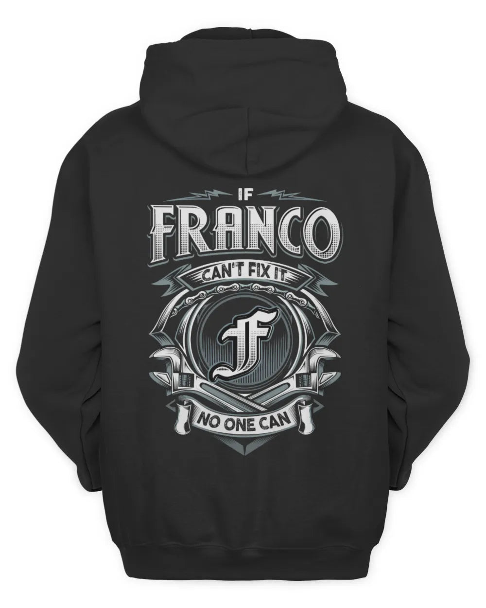 FRANCO AP81-K4-626 - Personalized Ahmed Quote Apparel “If Ahmed Can't Fix It, No One Can” - Unisex Hoodie - Black