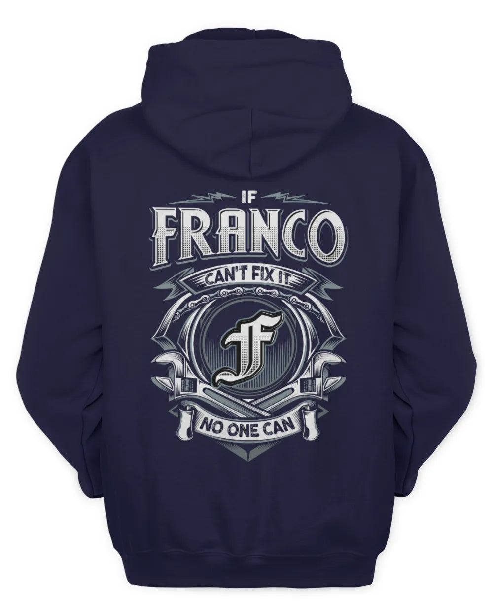 FRANCO AP81-K4-626 - Personalized Ahmed Quote Apparel “If Ahmed Can't Fix It, No One Can” - Unisex Hoodie - Navy