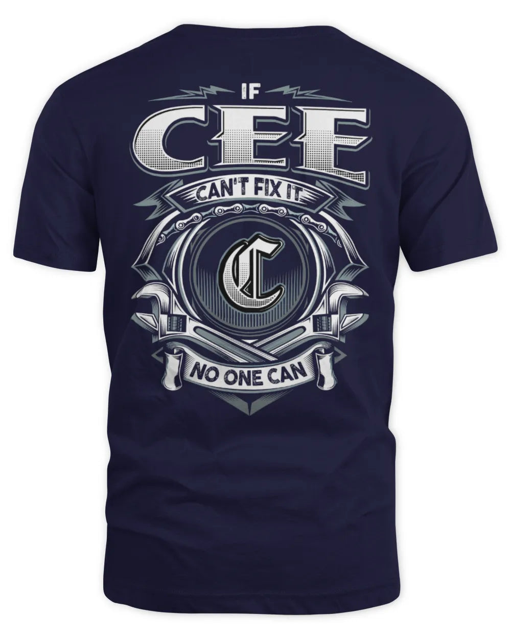 CEE AP81-K4-626 - Personalized Ahmed Quote Apparel “If Ahmed Can't Fix It, No One Can” - Unisex Standard T-Shirt - Navy
