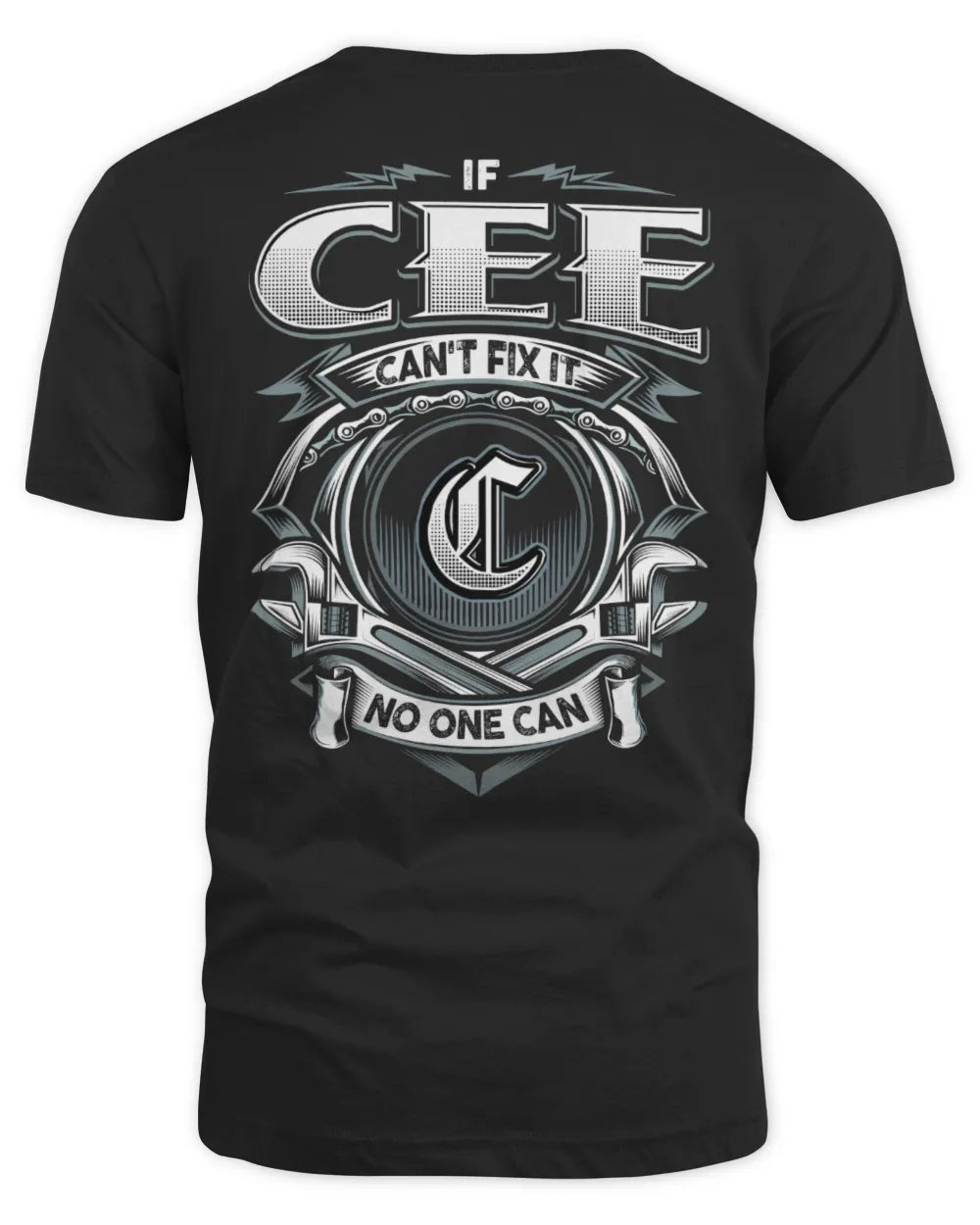 CEE AP81-K4-626 - Personalized Ahmed Quote Apparel “If Ahmed Can't Fix It, No One Can” - Unisex Standard T-Shirt - Black
