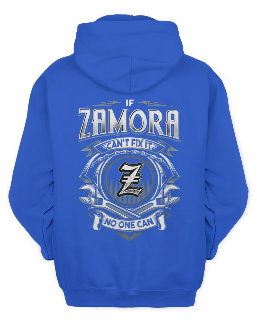 ZAMORA AP81-K4-626 - Personalized Ahmed Quote Apparel “If Ahmed Can't Fix It, No One Can” - Unisex Hoodie - Royal