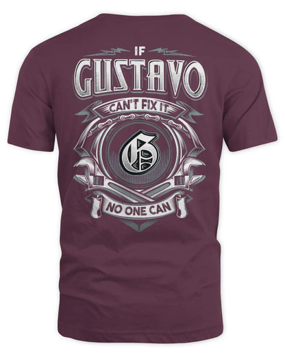 GUSTAVO AP81-K4-626 - Personalized Ahmed Quote Apparel “If Ahmed Can't Fix It, No One Can” - Unisex Standard T-Shirt - Maroon