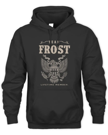 FROST TP06-K82 – Personalized Classic Style Apparel “Team NAME Lifetime Member” - Unisex Hoodie - Black