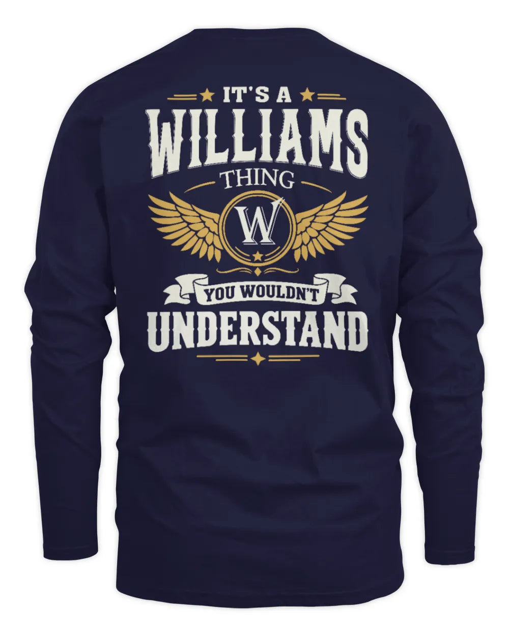 WILLIAMS KT06-M008 It’s a [NAME] Thing – You Wouldn’t Understand | Personalized Vintage T-Shirt - Men's Long Sleeved T-Shirt - Navy
