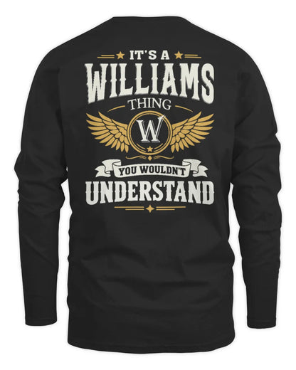 WILLIAMS KT06-M008 It’s a [NAME] Thing – You Wouldn’t Understand | Personalized Vintage T-Shirt - Men's Long Sleeved T-Shirt - Black
