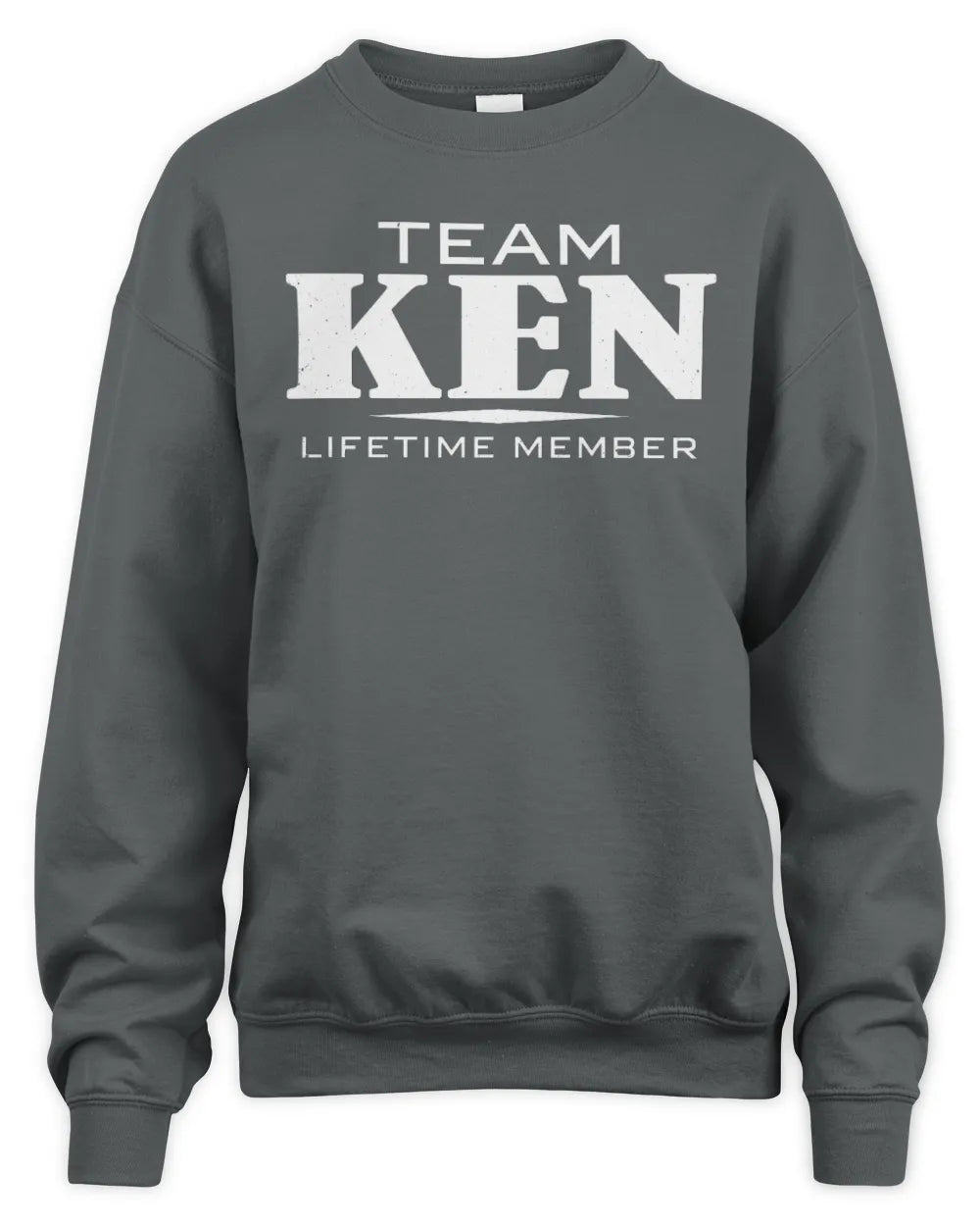 KEN BL62-K4-128 - Personalized “Team NAME Lifetime Member” - Unisex Sweatshirt - Charcoal