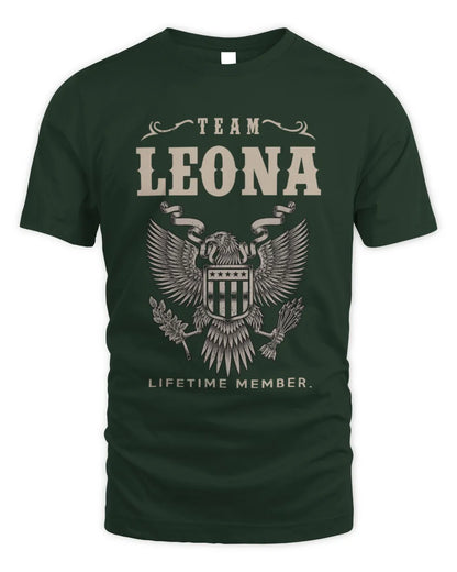 LEONA TP06-K82 – Personalized Classic Style Apparel “Team NAME Lifetime Member” - Unisex Standard T-Shirt - Forest Green