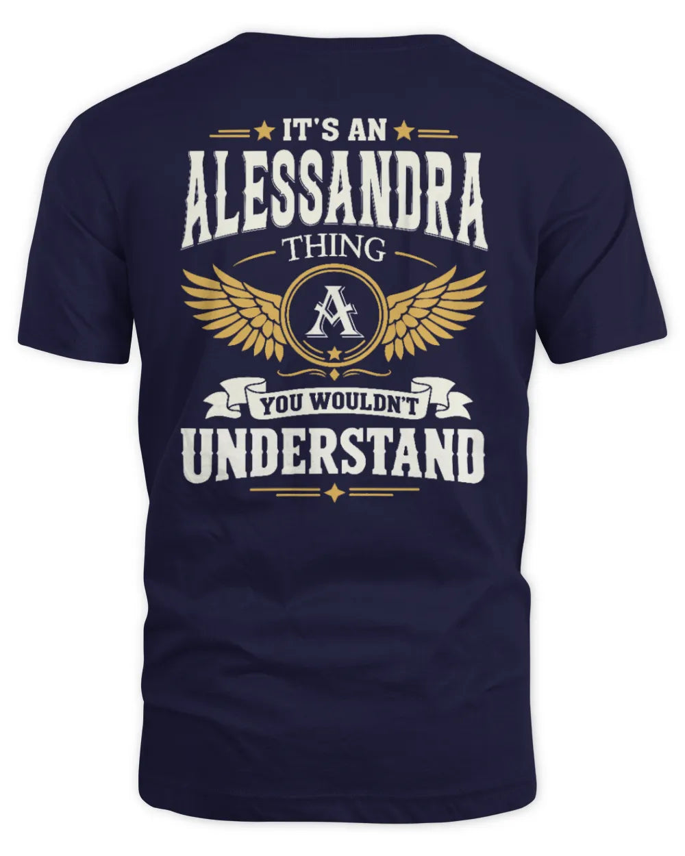 ALESSANDRA KT06-M008 It’s a [NAME] Thing – You Wouldn’t Understand | Personalized Vintage T-Shirt - Unisex Standard T-Shirt - Navy