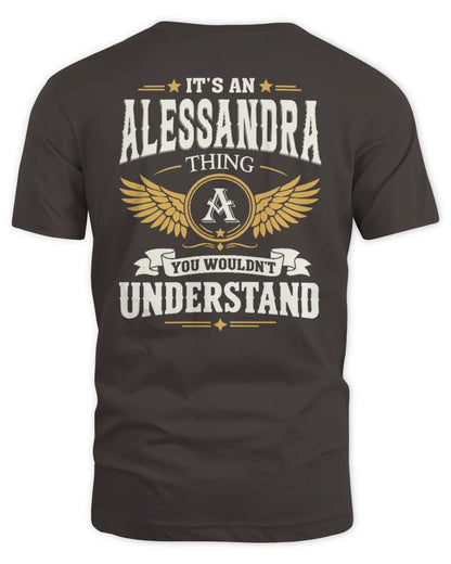 ALESSANDRA KT06-M008 It’s a [NAME] Thing – You Wouldn’t Understand | Personalized Vintage T-Shirt - Unisex Standard T-Shirt - Dark Chocolate