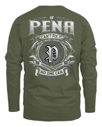 PENA AP81-K4-626 - Personalized Ahmed Quote Apparel “If Ahmed Can't Fix It, No One Can” - Men's Long Sleeved T-Shirt - Military Green