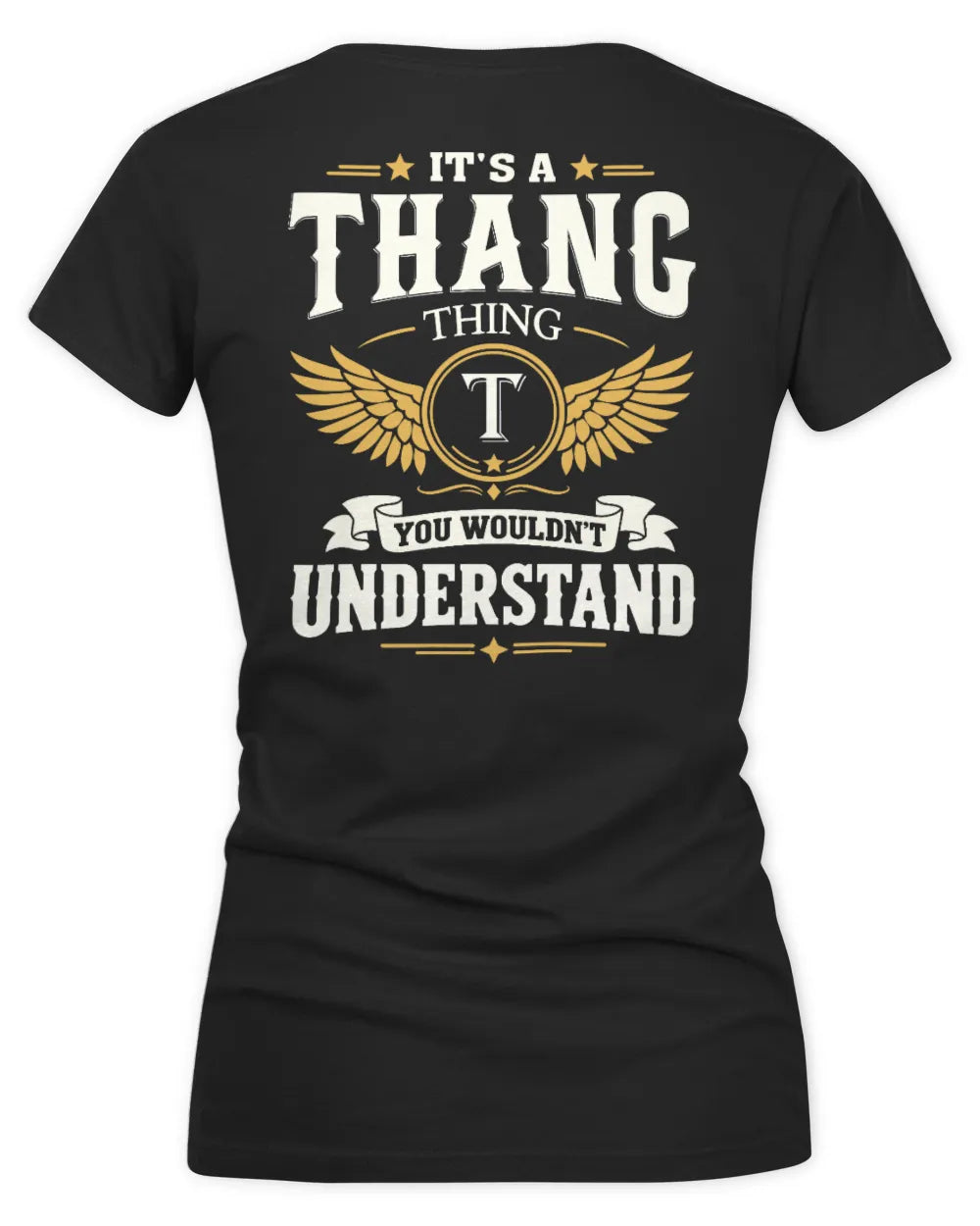 THANG KT06-M008 It’s a [NAME] Thing – You Wouldn’t Understand | Personalized Vintage T-Shirt - Women's V-Neck T-Shirt - Black