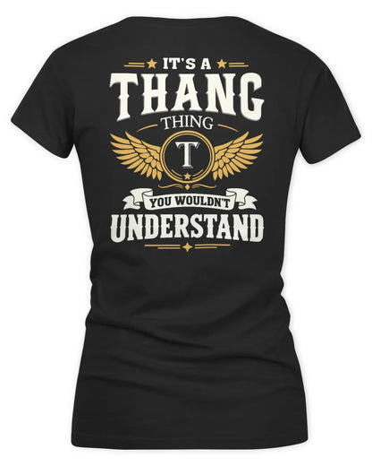 THANG KT06-M008 It’s a [NAME] Thing – You Wouldn’t Understand | Personalized Vintage T-Shirt - Women's V-Neck T-Shirt - Black