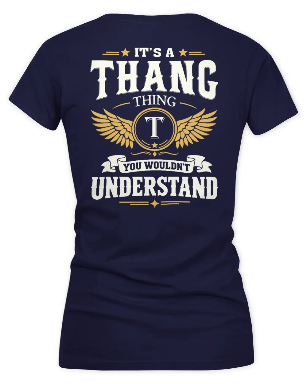THANG KT06-M008 It’s a [NAME] Thing – You Wouldn’t Understand | Personalized Vintage T-Shirt - Women's V-Neck T-Shirt - Navy