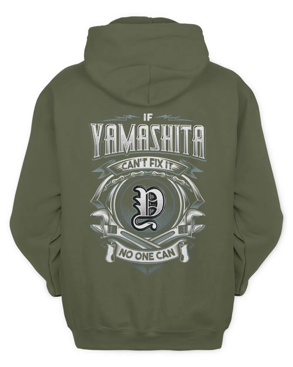 YAMASHITA AP81-K4-626 - Personalized Ahmed Quote Apparel “If Ahmed Can't Fix It, No One Can” - Unisex Hoodie - Military Green