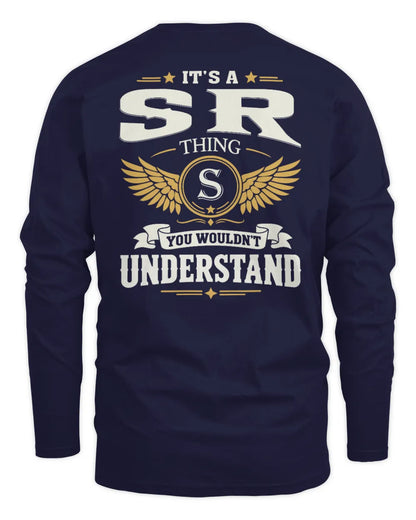 SR KT06-M008 It’s a [NAME] Thing – You Wouldn’t Understand | Personalized Vintage T-Shirt - Men's Long Sleeved T-Shirt - Navy