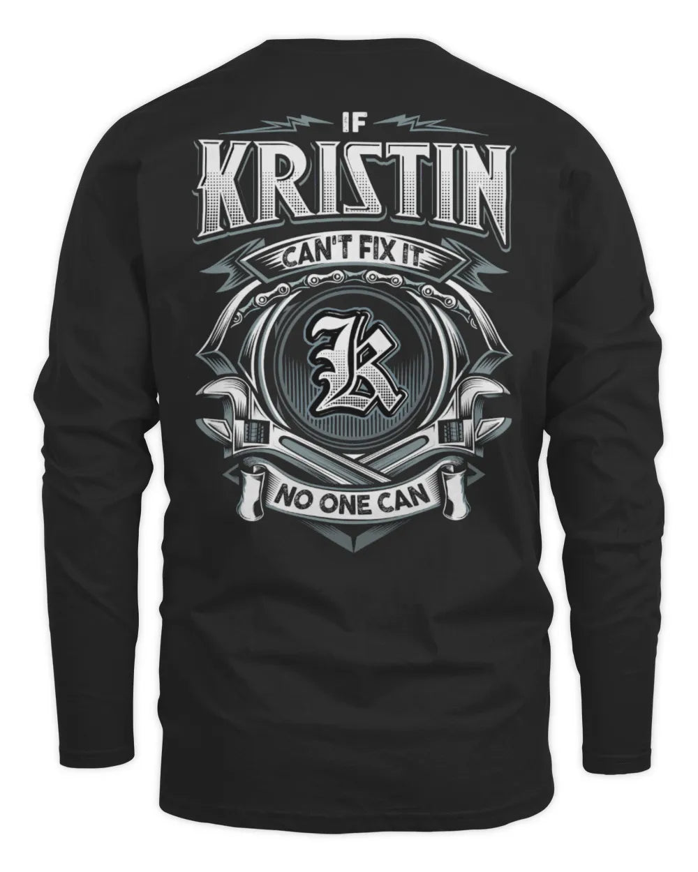 KRISTIN AP81-K4-626 - Personalized Ahmed Quote Apparel “If Ahmed Can't Fix It, No One Can” - Men's Long Sleeved T-Shirt - Black