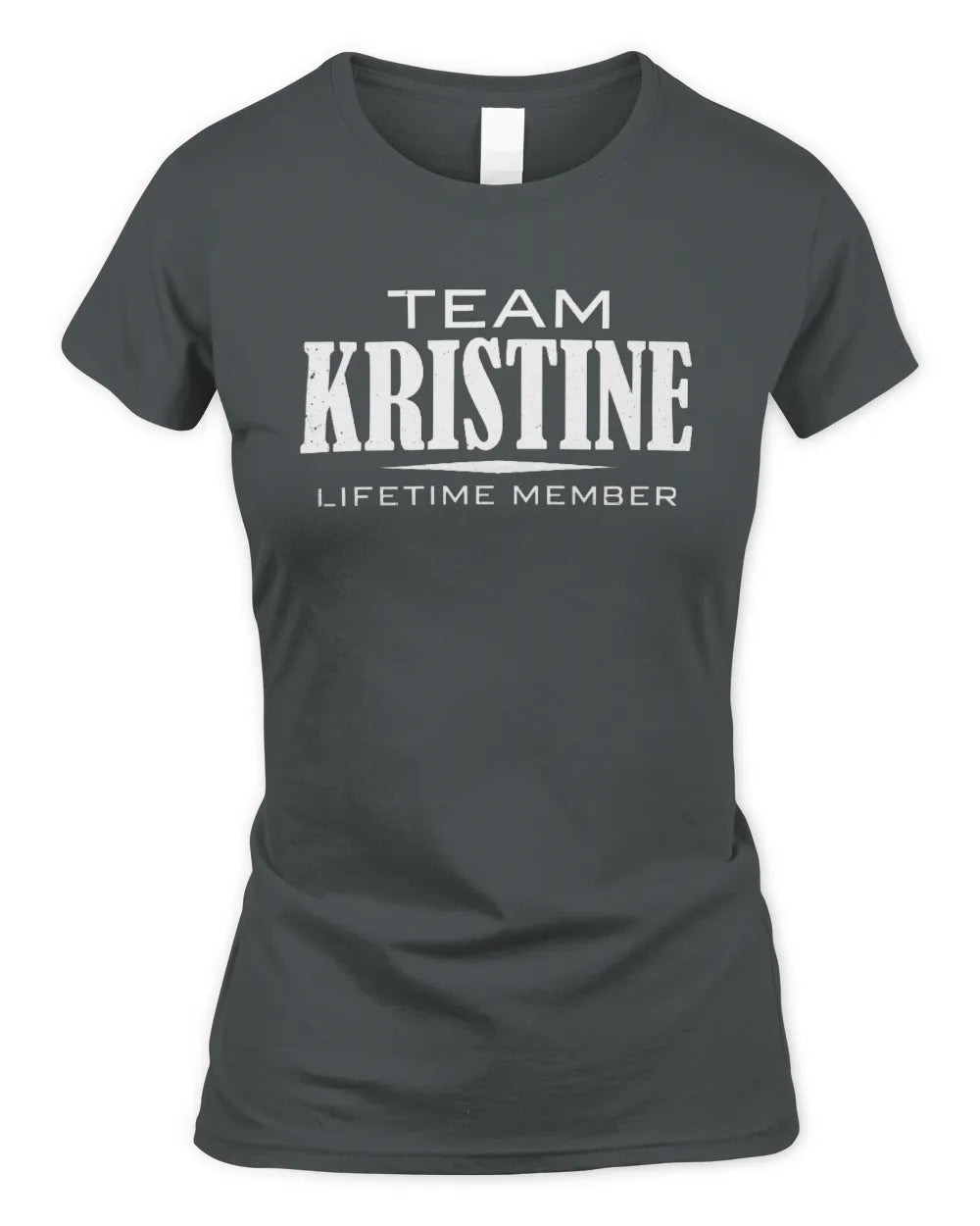 KRISTINE BL62-K4-128 - Personalized “Team NAME Lifetime Member” - Women's Standard T-Shirt - Charcoal