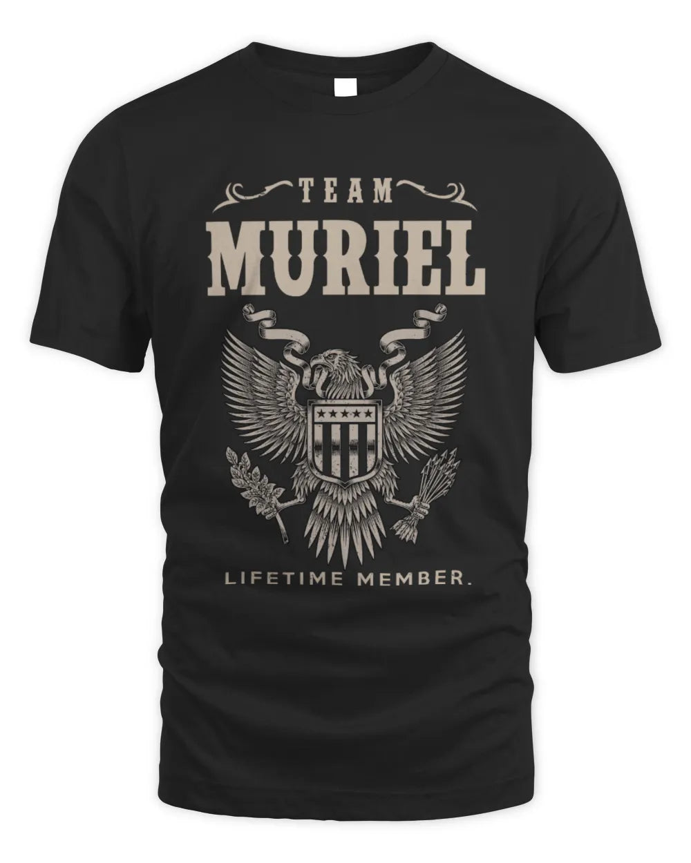 MURIEL TP06-K82 – Personalized Classic Style Apparel “Team NAME Lifetime Member” - Unisex Standard T-Shirt - Black