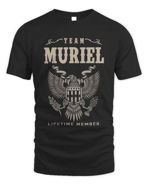 MURIEL TP06-K82 – Personalized Classic Style Apparel “Team NAME Lifetime Member” - Unisex Standard T-Shirt - Black