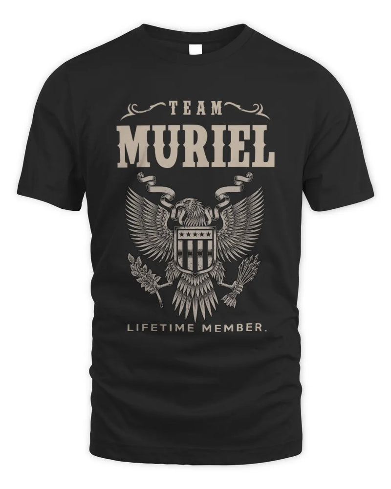 MURIEL TP06-K82 – Personalized Classic Style Apparel “Team NAME Lifetime Member” - Unisex Standard T-Shirt - Black