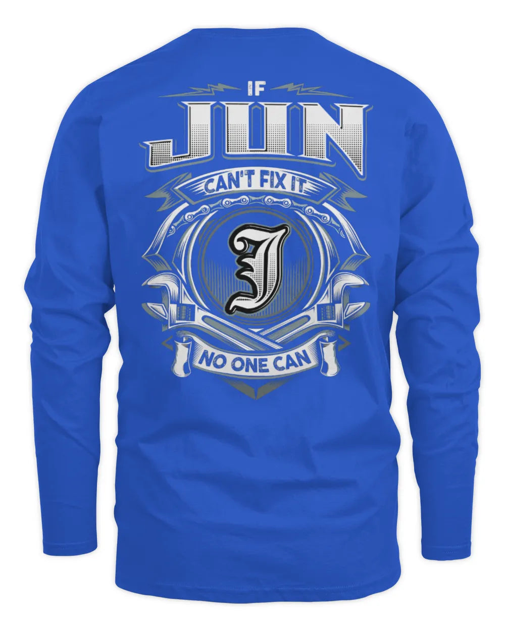 JUN AP81-K4-626 - Personalized Ahmed Quote Apparel “If Ahmed Can't Fix It, No One Can” - Men's Long Sleeved T-Shirt - Royal