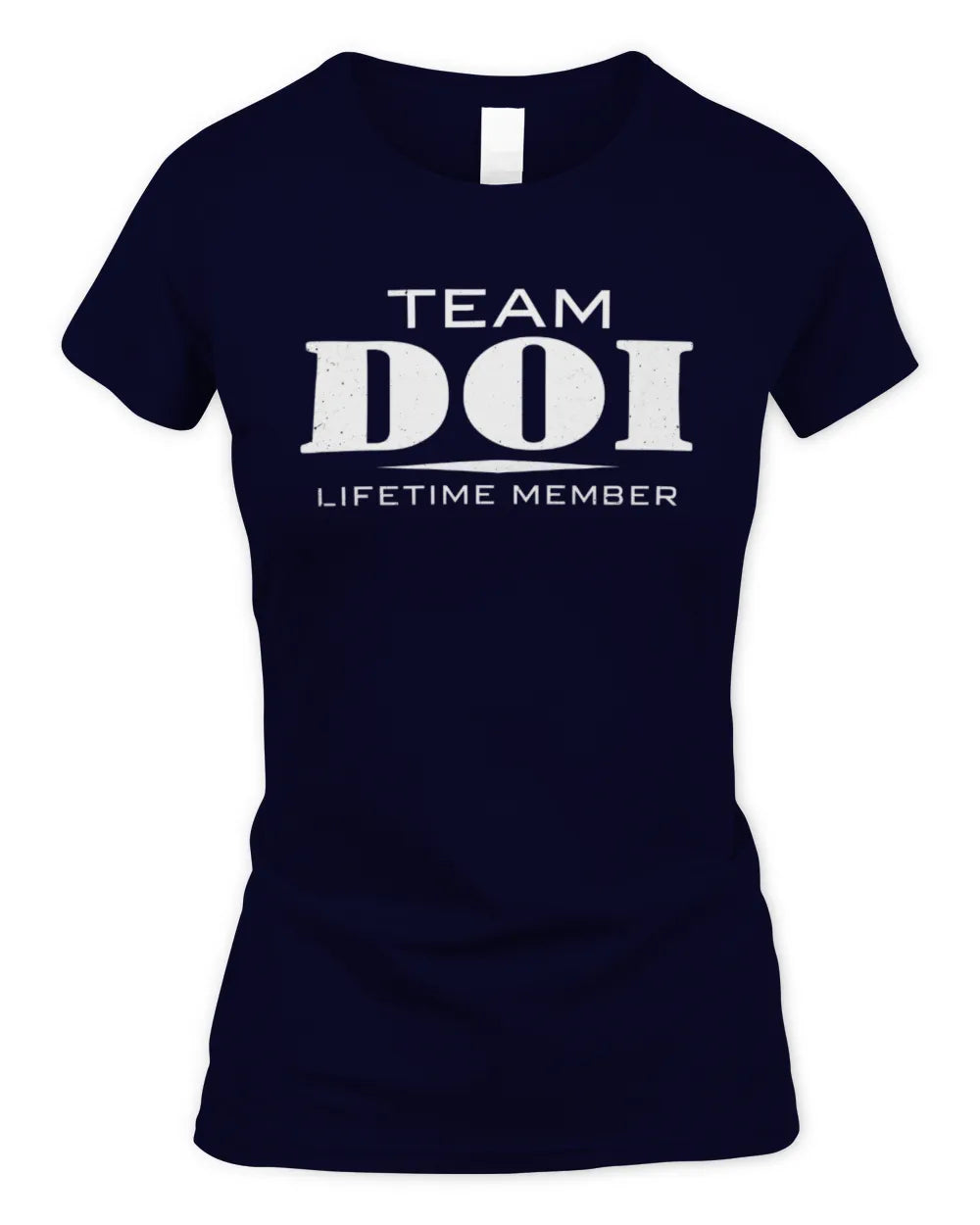 DOI BL62-K4-128 - Personalized “Team NAME Lifetime Member” - Women's Standard T-Shirt - Navy