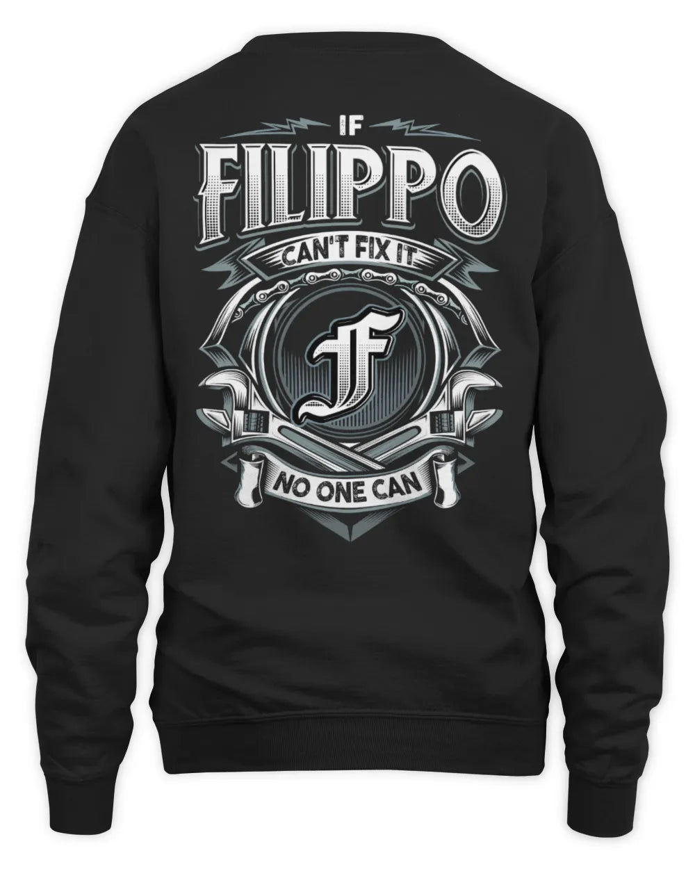 FILIPPO AP81-K4-626 - Personalized Ahmed Quote Apparel “If Ahmed Can't Fix It, No One Can” - Unisex Sweatshirt - Black