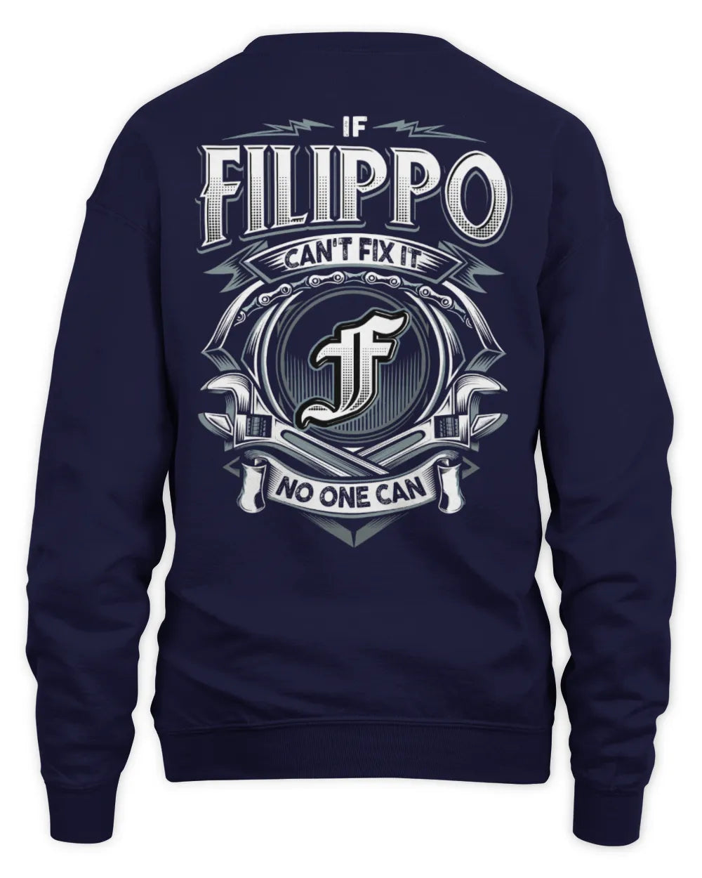 FILIPPO AP81-K4-626 - Personalized Ahmed Quote Apparel “If Ahmed Can't Fix It, No One Can” - Unisex Sweatshirt - Navy
