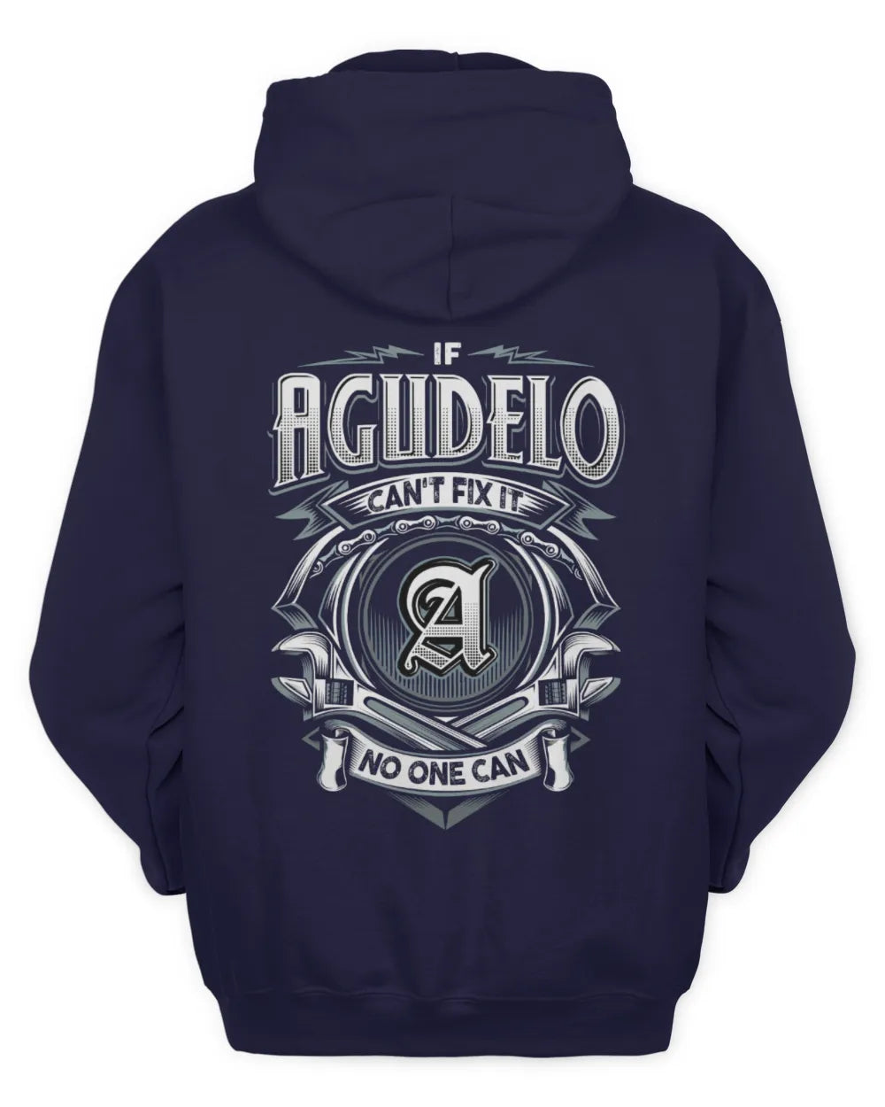 AGUDELO AP81-K4-626 - Personalized Ahmed Quote Apparel “If Ahmed Can't Fix It, No One Can” - Unisex Hoodie - Navy