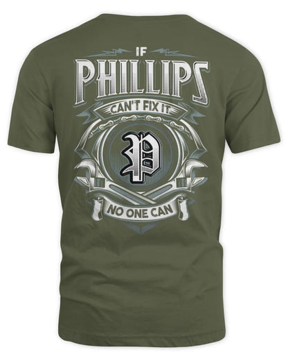 PHILLIPS AP81-K4-626 - Personalized Ahmed Quote Apparel “If Ahmed Can't Fix It, No One Can” - Unisex Standard T-Shirt - Military Green