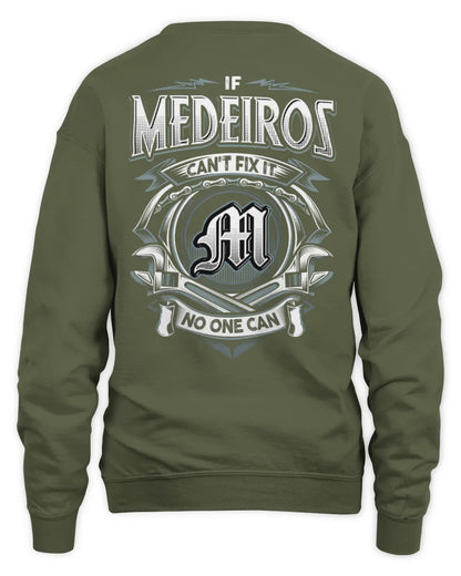 MEDEIROS AP81-K4-626 - Personalized Ahmed Quote Apparel “If Ahmed Can't Fix It, No One Can” - Unisex Sweatshirt - Military Green