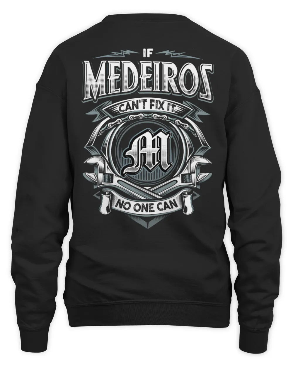MEDEIROS AP81-K4-626 - Personalized Ahmed Quote Apparel “If Ahmed Can't Fix It, No One Can” - Unisex Sweatshirt - Black