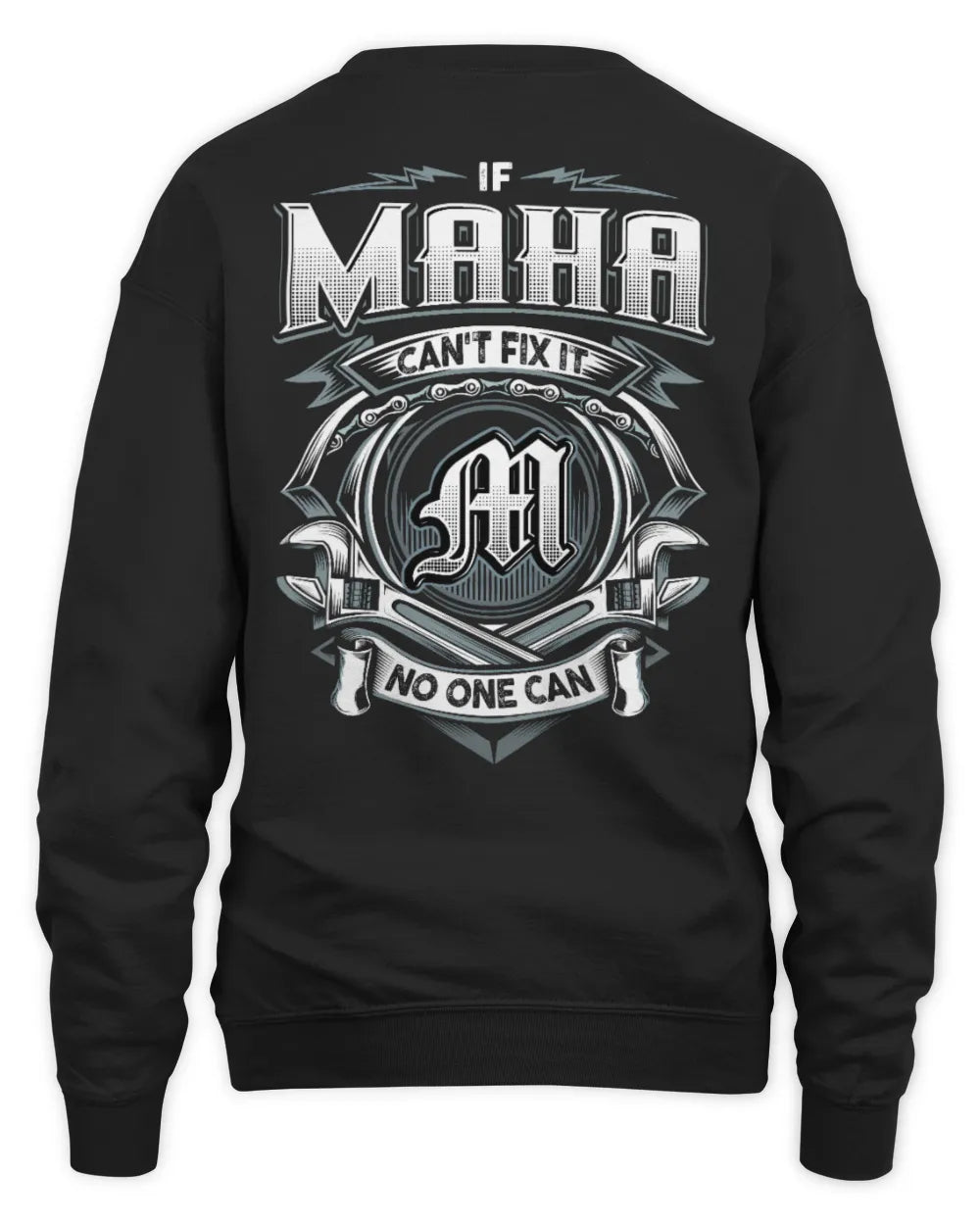 MAHA AP81-K4-626 - Personalized Ahmed Quote Apparel “If Ahmed Can't Fix It, No One Can” - Unisex Sweatshirt - Black