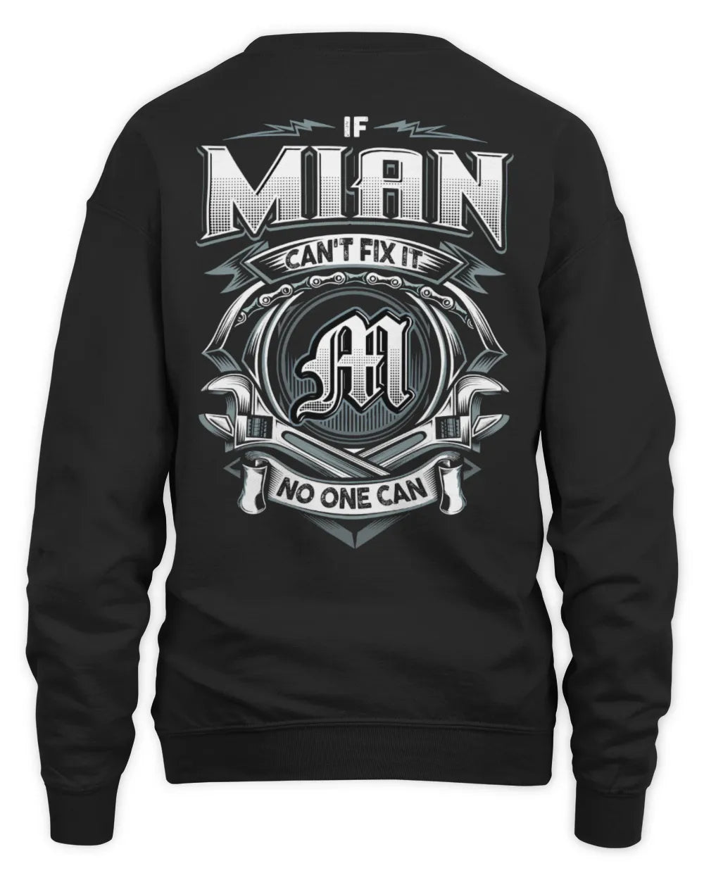 MIAN AP81-K4-626 - Personalized Ahmed Quote Apparel “If Ahmed Can't Fix It, No One Can” - Unisex Sweatshirt - Black
