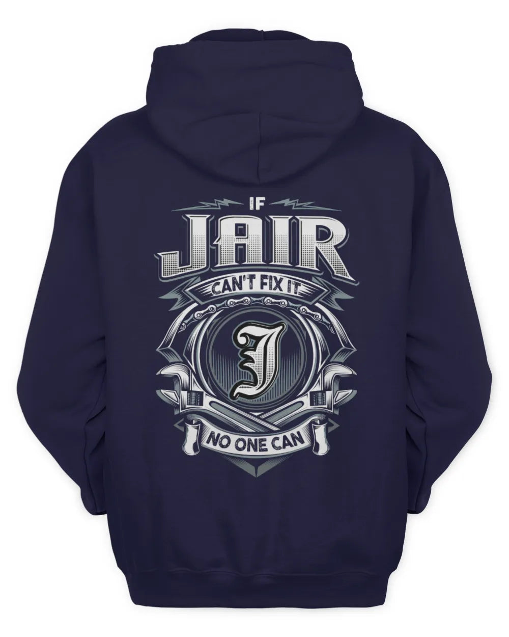 JAIR AP81-K4-626 - Personalized Ahmed Quote Apparel “If Ahmed Can't Fix It, No One Can” - Unisex Hoodie - Navy