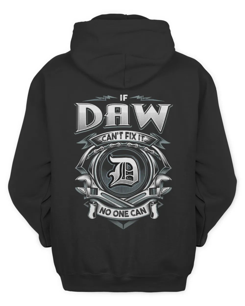 DAW AP81-K4-626 - Personalized Ahmed Quote Apparel “If Ahmed Can't Fix It, No One Can” - Unisex Hoodie - Black