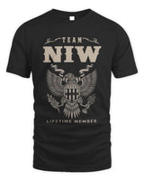 NIW TP06-K82 – Personalized Classic Style Apparel “Team NAME Lifetime Member” - Unisex Standard T-Shirt - Black