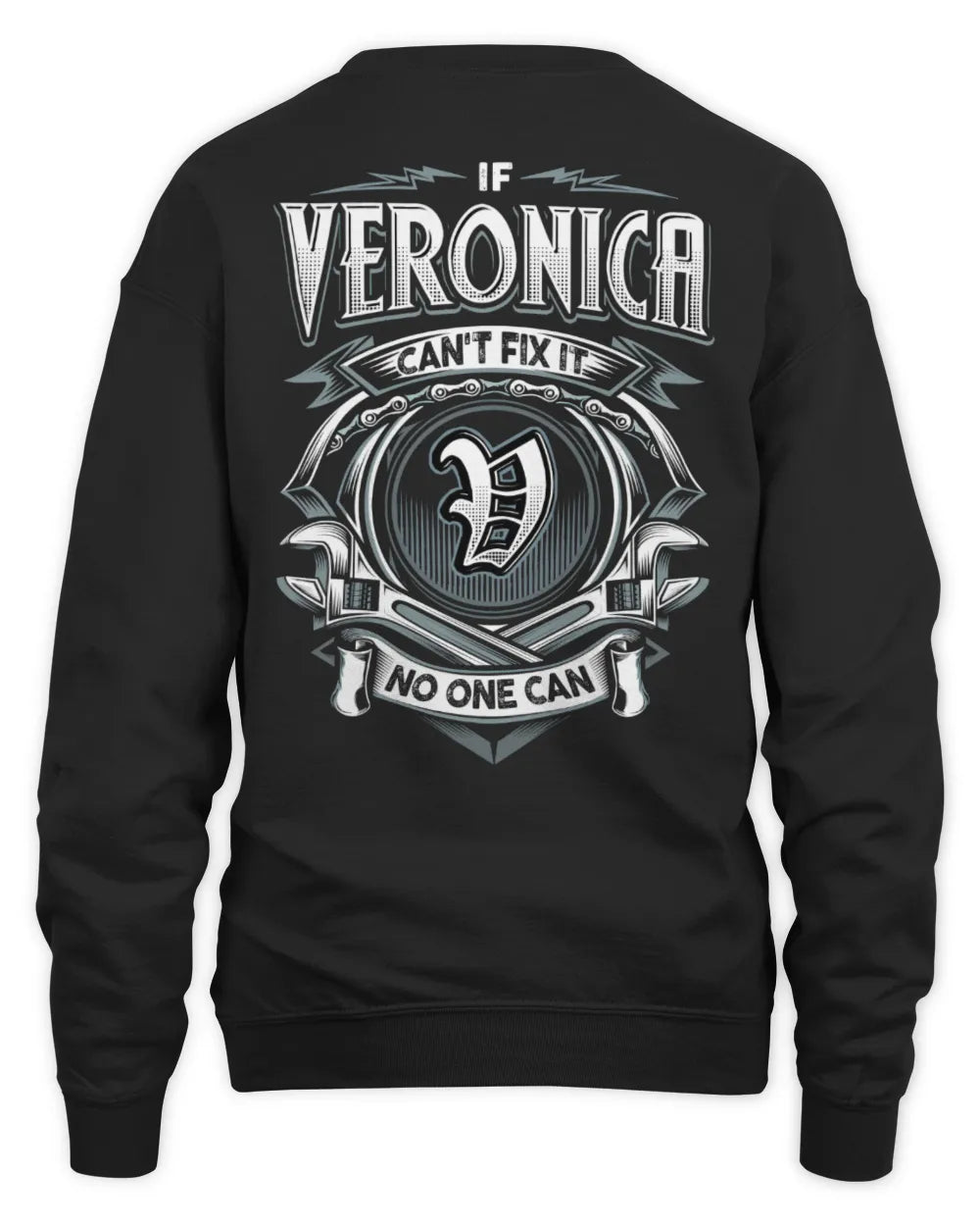 VERONICA AP81-K4-626 - Personalized Ahmed Quote Apparel “If Ahmed Can't Fix It, No One Can” - Unisex Sweatshirt - Black