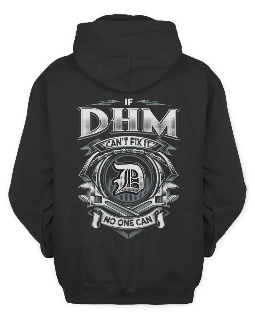 DHM AP81-K4-626 - Personalized Ahmed Quote Apparel “If Ahmed Can't Fix It, No One Can” - Unisex Hoodie - Black
