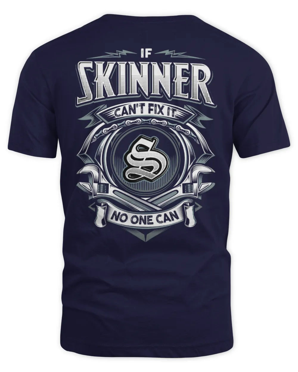 SKINNER AP81-K4-626 - Personalized Ahmed Quote Apparel “If Ahmed Can't Fix It, No One Can” - Unisex Standard T-Shirt - Navy