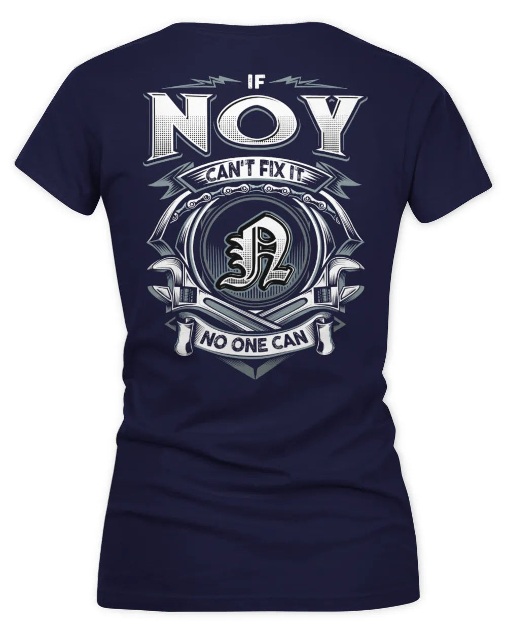 NOY AP81-K4-626 - Personalized Ahmed Quote Apparel “If Ahmed Can't Fix It, No One Can” - Women's V-Neck T-Shirt - Navy