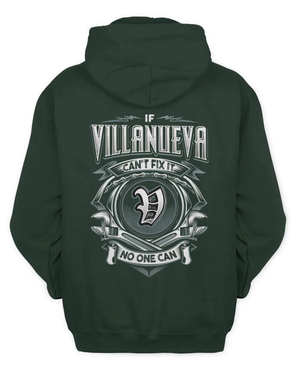 VILLANUEVA AP81-K4-626 - Personalized Ahmed Quote Apparel “If Ahmed Can't Fix It, No One Can” - Unisex Hoodie - Forest Green