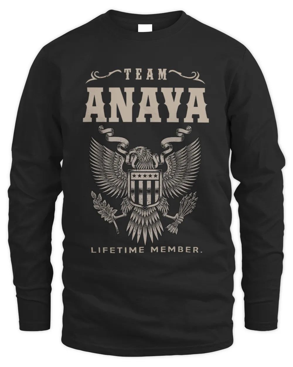 ANAYA TP06-K82 – Personalized Classic Style Apparel “Team NAME Lifetime Member” - Men's Long Sleeved T-Shirt - Black