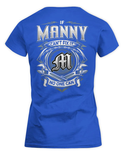 MANNY AP81-K4-626 - Personalized Ahmed Quote Apparel “If Ahmed Can't Fix It, No One Can” - Women's Standard T-Shirt - Royal