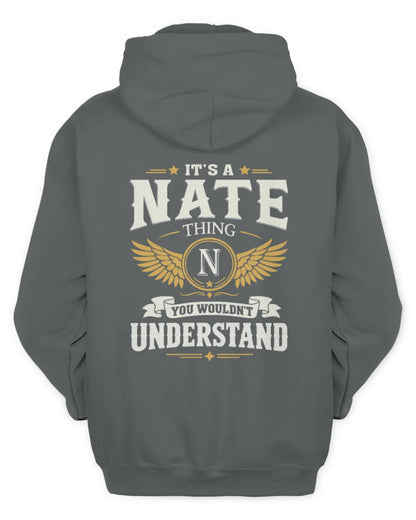 NATE KT06-M008 It’s a [NAME] Thing – You Wouldn’t Understand | Personalized Vintage T-Shirt - Unisex Hoodie - Charcoal