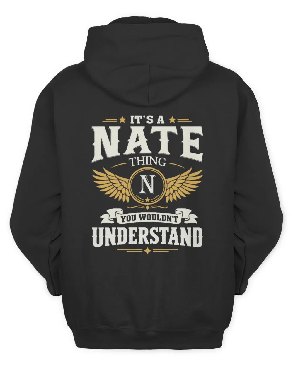 NATE KT06-M008 It’s a [NAME] Thing – You Wouldn’t Understand | Personalized Vintage T-Shirt - Unisex Hoodie - Black